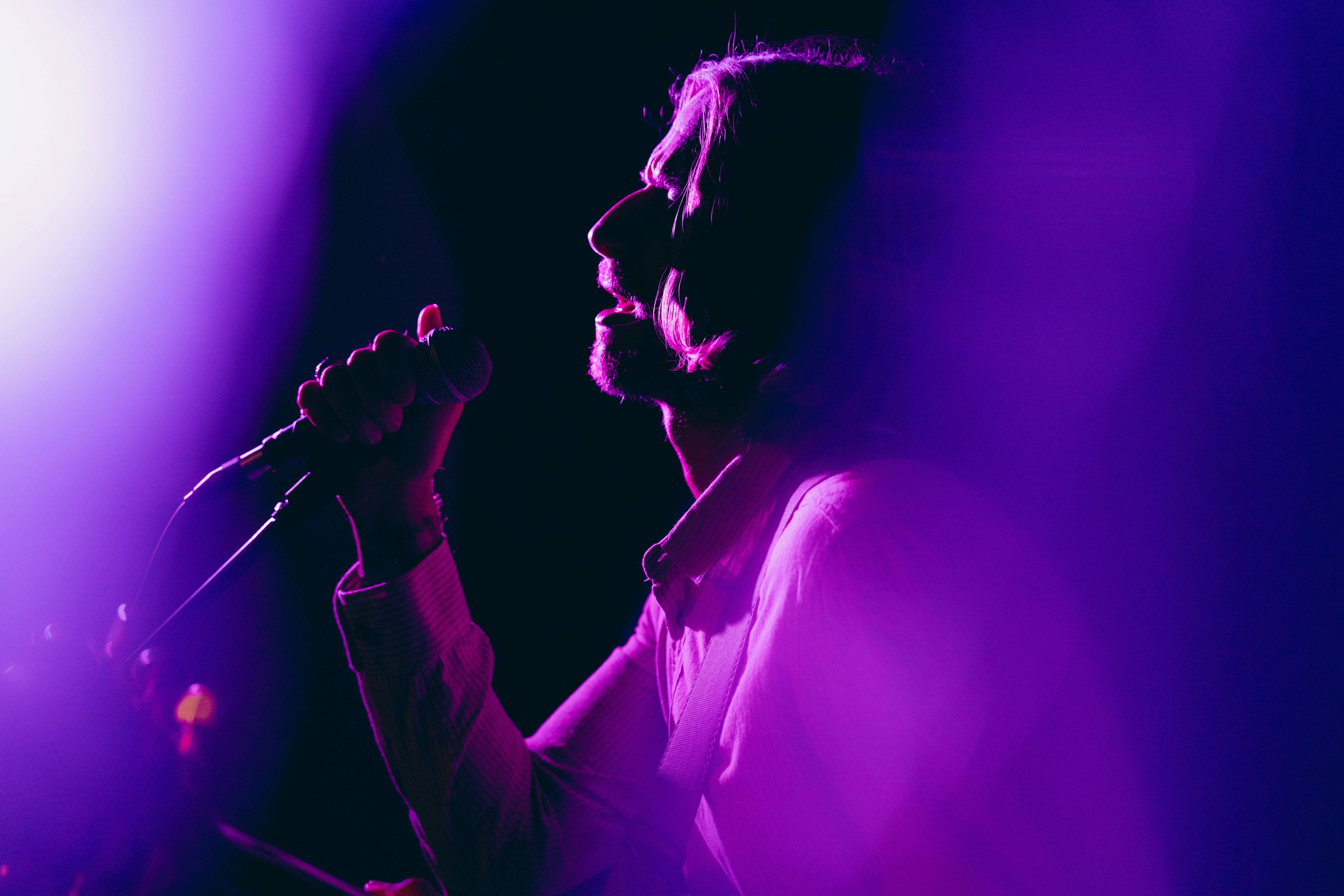 Singer performing on stage