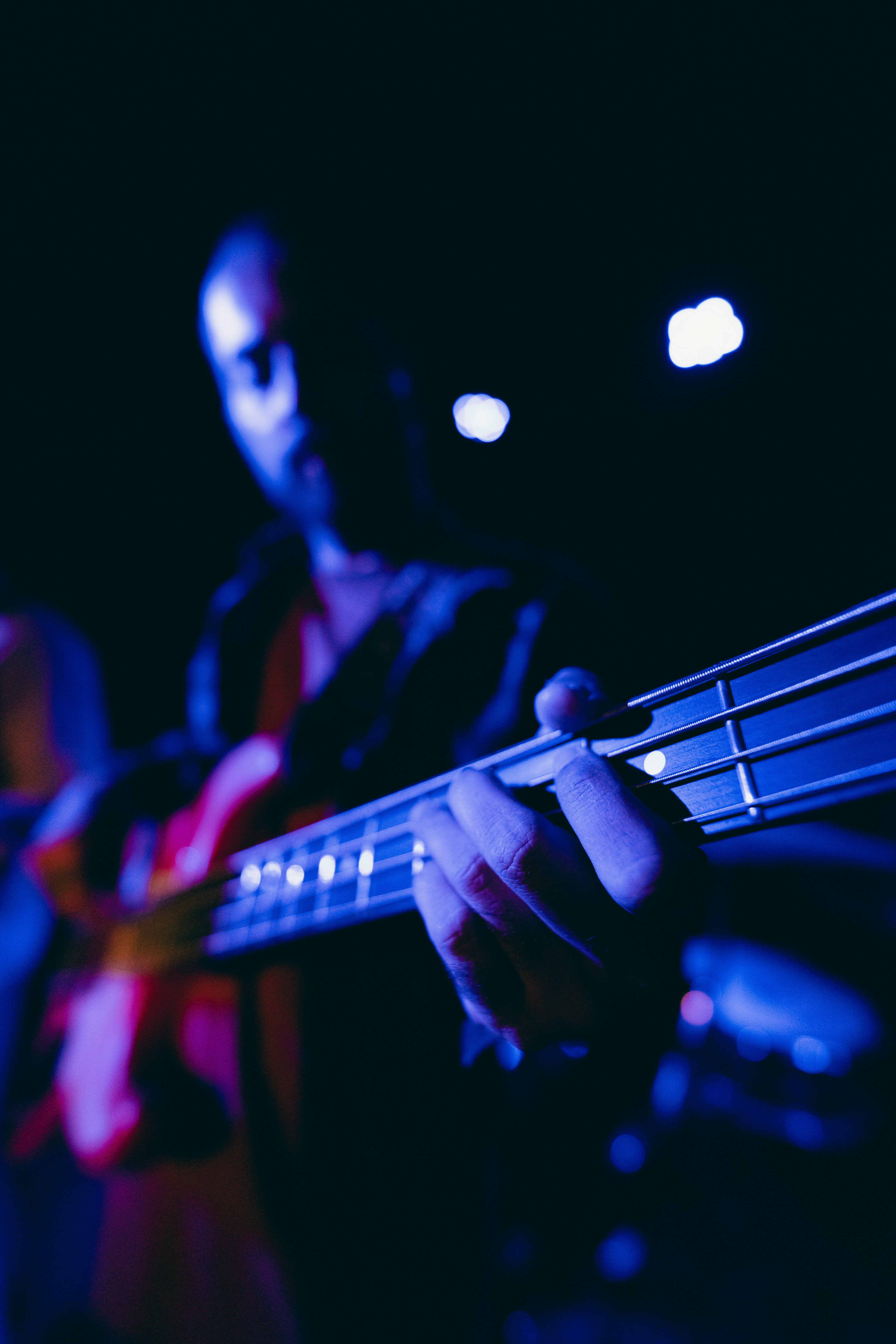 Solo vocalist performing on stage